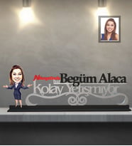 Kişiye Özel Patron Karikatürlü Kolay Yetişmiyor Ahşap Biblo Bayan-3