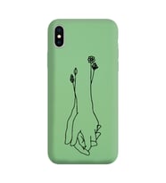 Iphone X Çizgi Tasarımlı Yeşil Lansman Telefon Kılıfı
