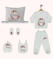 Pia Baby Gl 1937-08 İsme Özel Yastık Zıbın Set