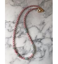 Pembe Kuvars ve Akuamarin Kolye
