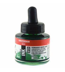 Talens Amsterdam Acrylic Ink 30ml 618 Permanent Green Light