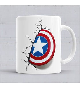Captain America Shield Kupa Bardak Porselen
