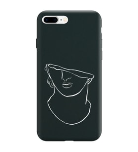 Iphone 8 Plus Çizgi Tasarımlı Siyah Lansman Telefon Kılıfı
