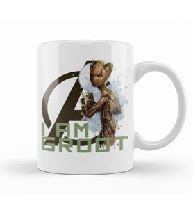 Avengers I am Groot Kupa Bardak Porselen