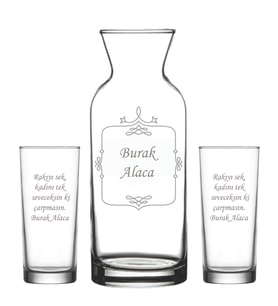 Kişiye Özel Rakı Karaf Seti Model 16-5