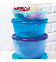 TUPPERWARE MUCİZE ŞEKERLER Buzdolabı Saklama Kabı 3lü Set ( 1 lt, 1.5 lt, 2lt) (Mavi)