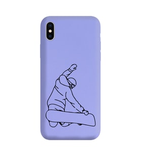 Iphone X Çizgi Tasarımlı Mor Lansman Telefon Kılıfı