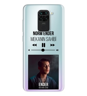 Norm Ender Mp3 Tasarımlı Süper Şeffaf Silikon Telefon Kılıfı Xiomai Redmi Note 9