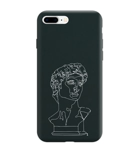 Iphone 8 Plus Çizgi Tasarımlı Siyah Lansman Telefon Kılıfı
