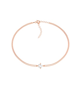 1 Ct Tek Taş Rose Gümüş Bileklik