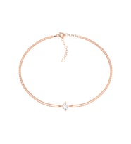 1 Ct Tek Taş Rose Gümüş Bileklik