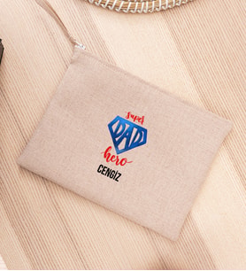 Super Dad Babaya Hediye Keten Bez El Çantası
