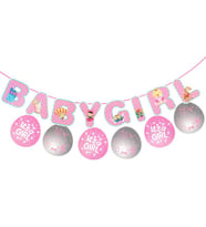 Balonlu Baby Girl Banner Seti, 3,00 mt (STD)