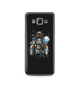 Uzay Astronot Tasarım Süper Şeffaf Silikon Telefon Kılıfı Samsung J2 Prime