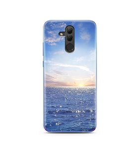 Gün Batımı Tasarımlı Süper Şeffaf Silikon Telefon Kılıfı Huawei Honor 20 Lite