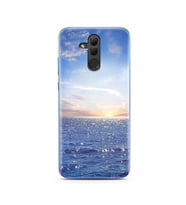 Gün Batımı Tasarımlı Süper Şeffaf Silikon Telefon Kılıfı Huawei Honor 20 Lite