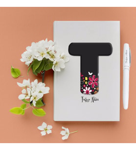 İsime Özel Hediye Harf Defter Kalem Seti - 16 (Beyaz)