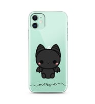Sevimli Yarasa Tasarımlı Kişiye Özel Telefon kılıfı (tüm modeller mevcuttur)