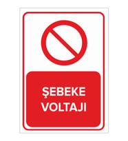 NEW JARGON - Şebeke Voltajı Levhası - Sac Malzeme 25x35cm