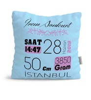 BK Gift Kişiye Özel Çocuklar Mavi Yastık 52844