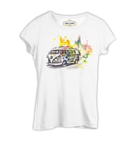 WV- Minibüs Beyaz Kadın Tshirt