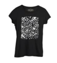 Clown Siyah Kadın Tshirt