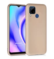 Microsonic Matte Silicone Realme C15 Kılıf Gold