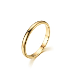 Chavin 2mm Söz Nişan Gold ip Kap. Bayan Erkek Çelik Yüzük eh23sr (Gold)