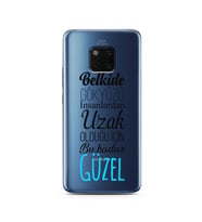 Belkide Tasarımlı Süper Şeffaf Silikon Telefon Kılıfı Huawei Mate 20 Pro