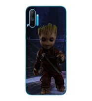 Baby Groot Tasarım Süper Şeffaf Silikon Telefon Kılıfı Oppo Realmi C3
