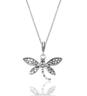 Söğütlü Silver Gümüş oksitli yusufçuk modeli kolye