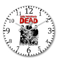 The Walking Dead Walkers Duvar Saati Bombeli Gercek Cam