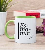 İsme Özel Heceli Yeşil Kupa Bardak