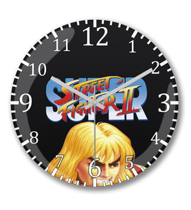 Street Fighter 2 Ken Duvar Saati Bombeli Gercek Cam