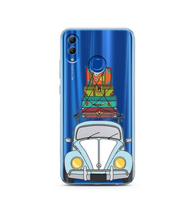 Tatil Araba Tasarımlı Süper Şeffaf Silikon Telefon Kılıfı Huawei Honor 10 Lite
