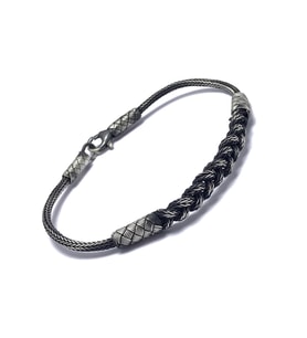 Örme Model 1000 Ayar Kazaziye Gümüş Bileklik (Unisex)
