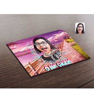 BK Gift Kişiye Özel Kadınlar Günü O Bir Çiçek Karikatürlü Ahşap Puzzle-2