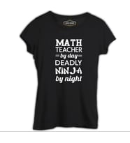 Math Teacher by Day Öğretmenler Günü Siyah Kadın Tshirt