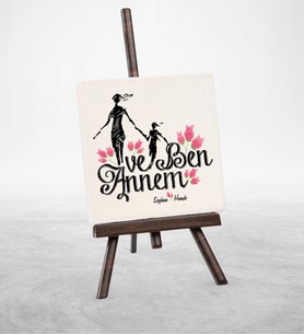 BK Gift Kişiye Özel Annem Ve Ben Şovaleli Doğal Taş  1
