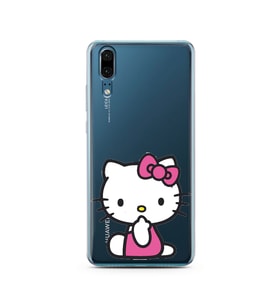 Hello Kity Tasarımlı Süper Şeffaf Silikon Telefon Kılıfı Huawei P20   