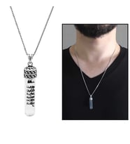Zemzem Suyu Doldurulmuş 925 Ayar Gümüş Cevşen Kolye (Çok Renkli)