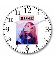 Blackpink Rose  Duvar  Saati  Bombeli Gercek Cam