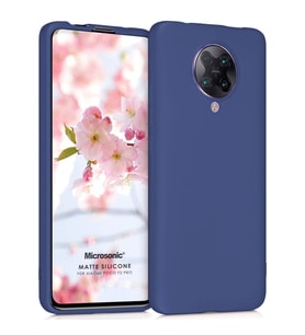 Microsonic Matte Silicone Xiaomi Poco F2 Pro Kılıf Lacivert