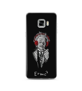 Einstein Tasarım Süper Şeffaf Silikon Telefon Kılıfı Samsung C5  