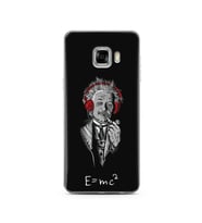 Einstein Tasarım Süper Şeffaf Silikon Telefon Kılıfı Samsung C5  