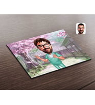 BK Gift Kişiye Özel Erkek Cerrah Karikatürlü Ahşap Puzzle-1
