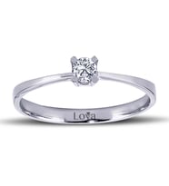Lova G Renk 0,13 Karat Pırlanta Tektaş Yüzük - 1050133