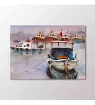 Arty Tablo Suluboya Tekneler Tablo (Karışık)