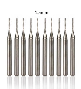 Tungsten Karbür PCB Kesme CNC Freze Ahşap İşleme 1.5mm 10 Adet 