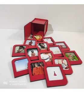 Kişiye Özel Polaroid Resim Çerçevesi  Kırmızı